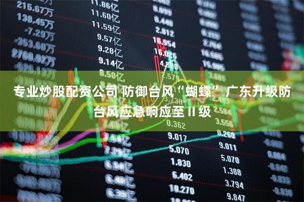 专业炒股配资公司 防御台风“蝴蝶” 广东升级防台风应急响应至Ⅱ级